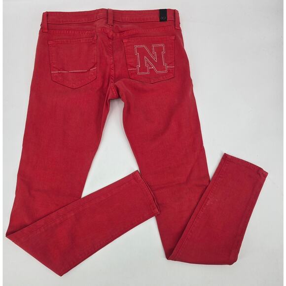Premium Denim Co True Red Collegiate Nebraska Husker Skinny Jeans - Picture 4 of 4